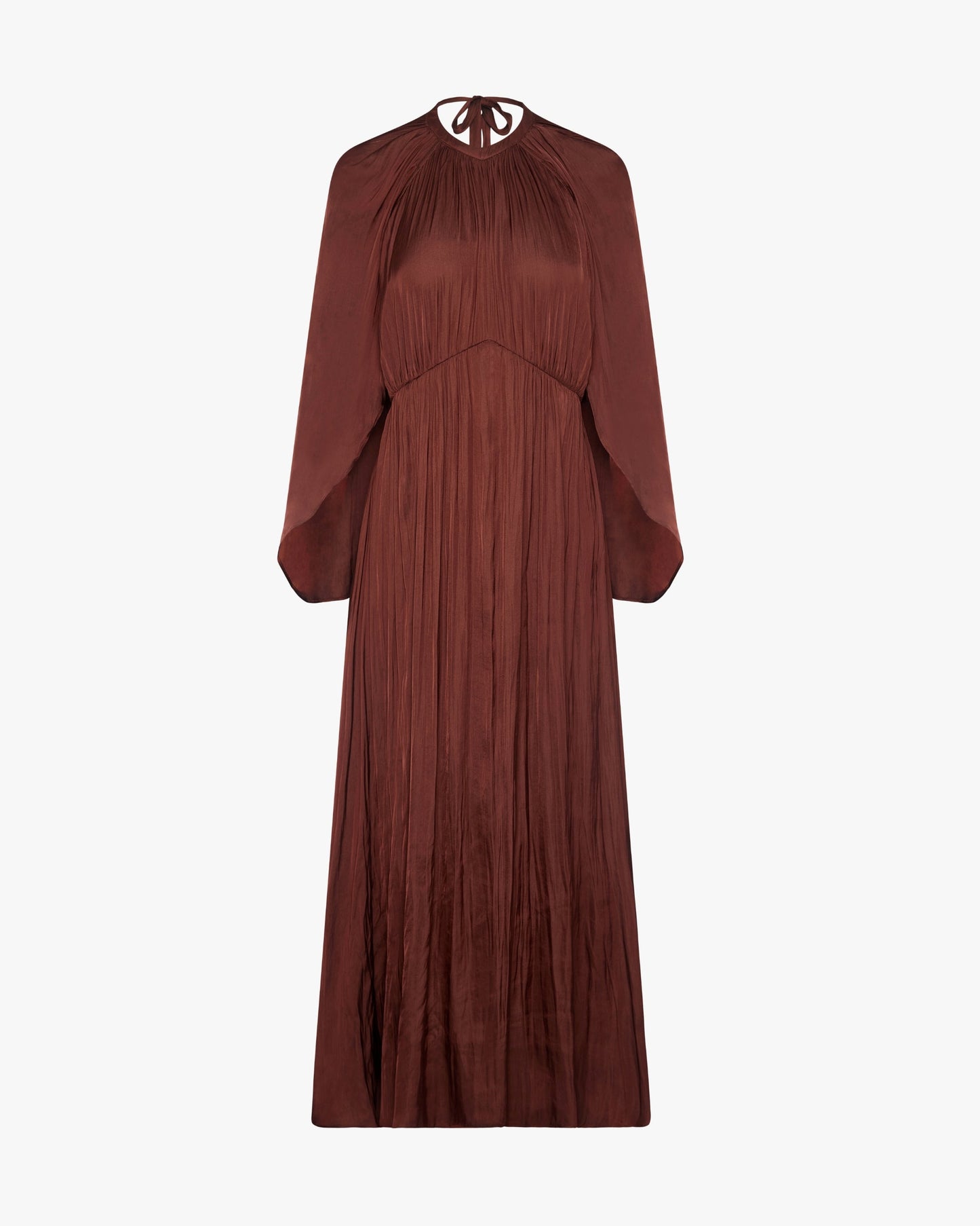 Halter Cape Midi Dress