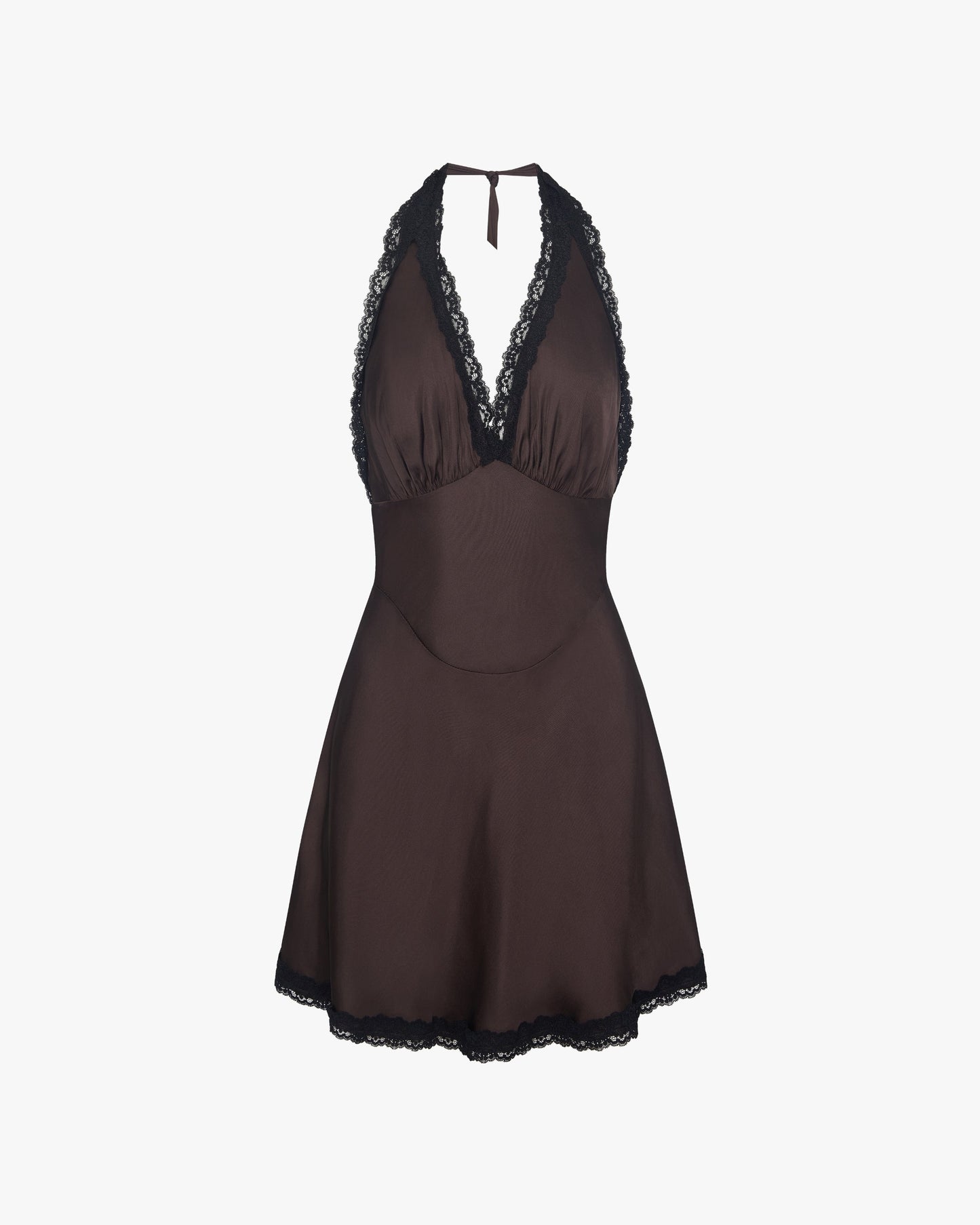 Halter Lace Mini Dress