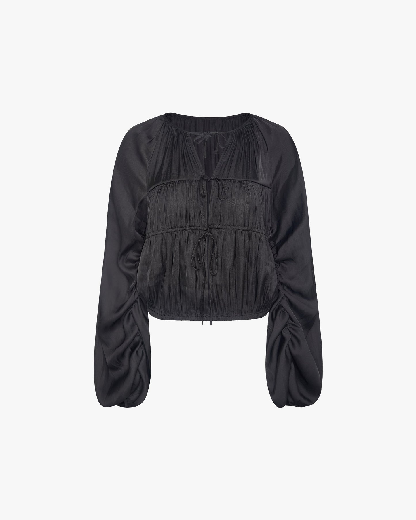 Cocoon Sleeve Front Tie Top