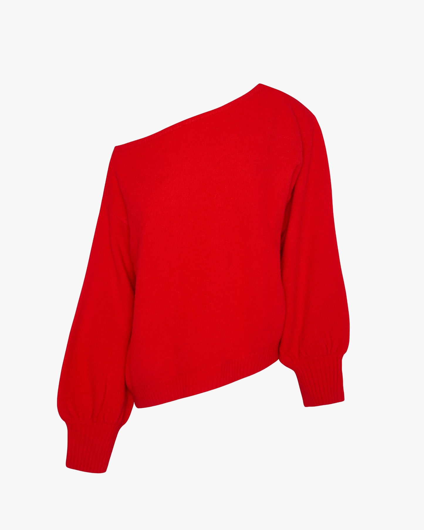 Off The Shoulder Balloon Sleeve Sweater