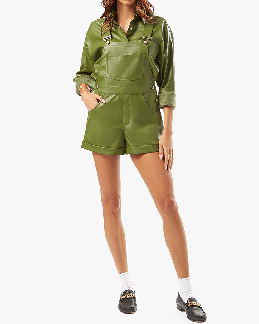 Vegan Leather Overshirt
