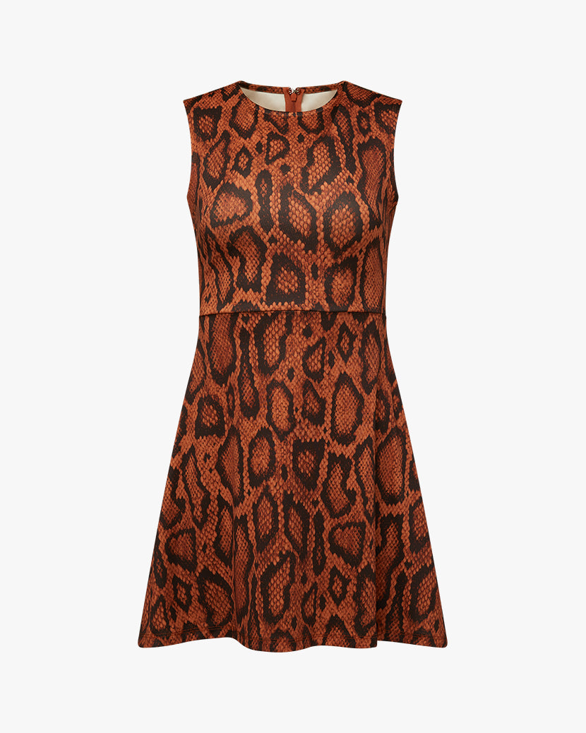 Muscle Tank Snake Print Mini Dress