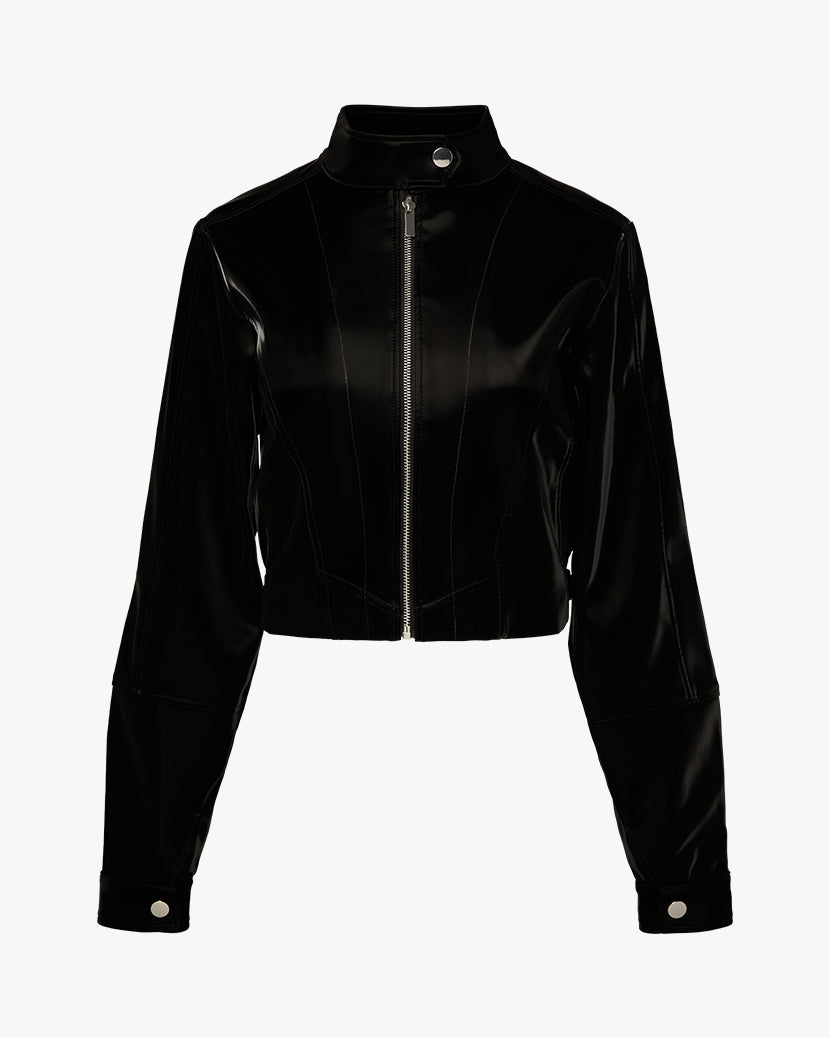 Cropped Moto Jacket