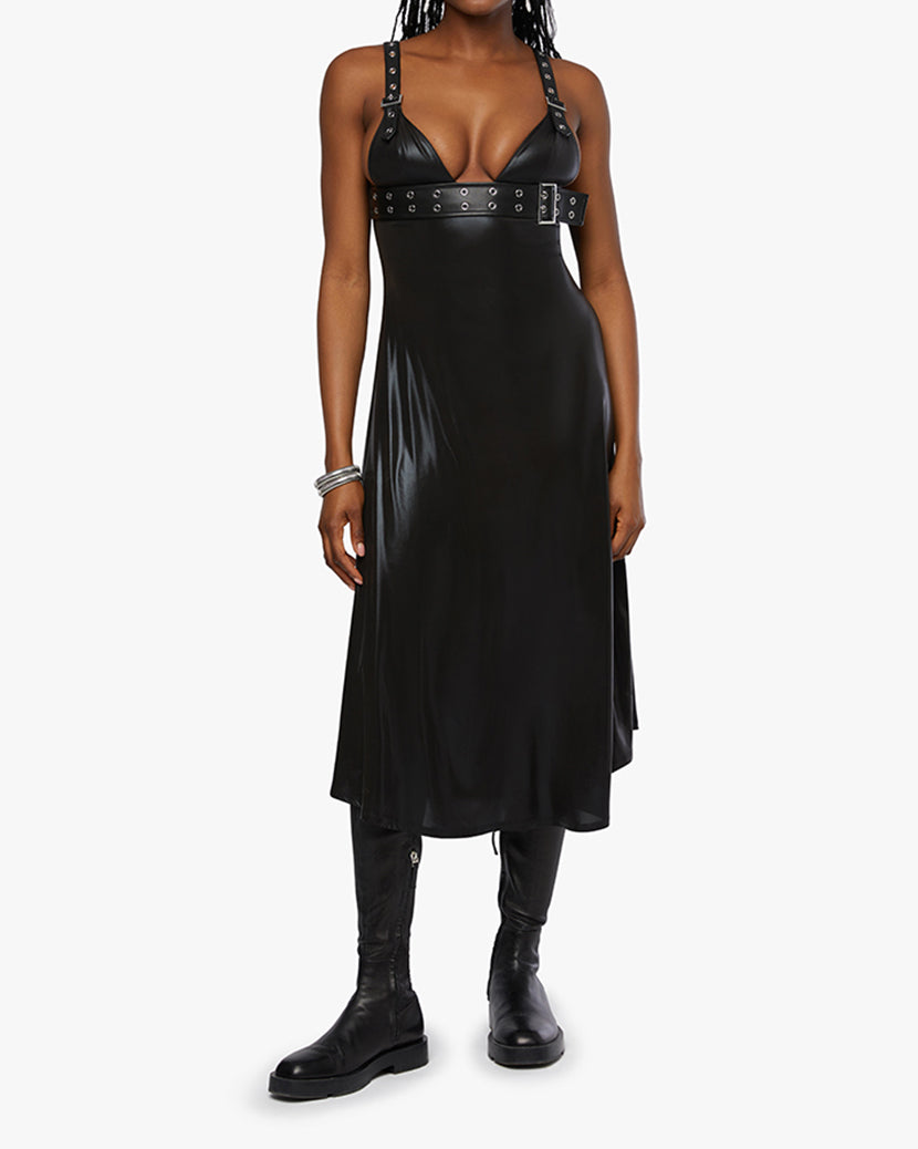 Belt Bodice Midi Dress