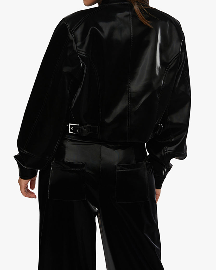 Cropped Moto Jacket