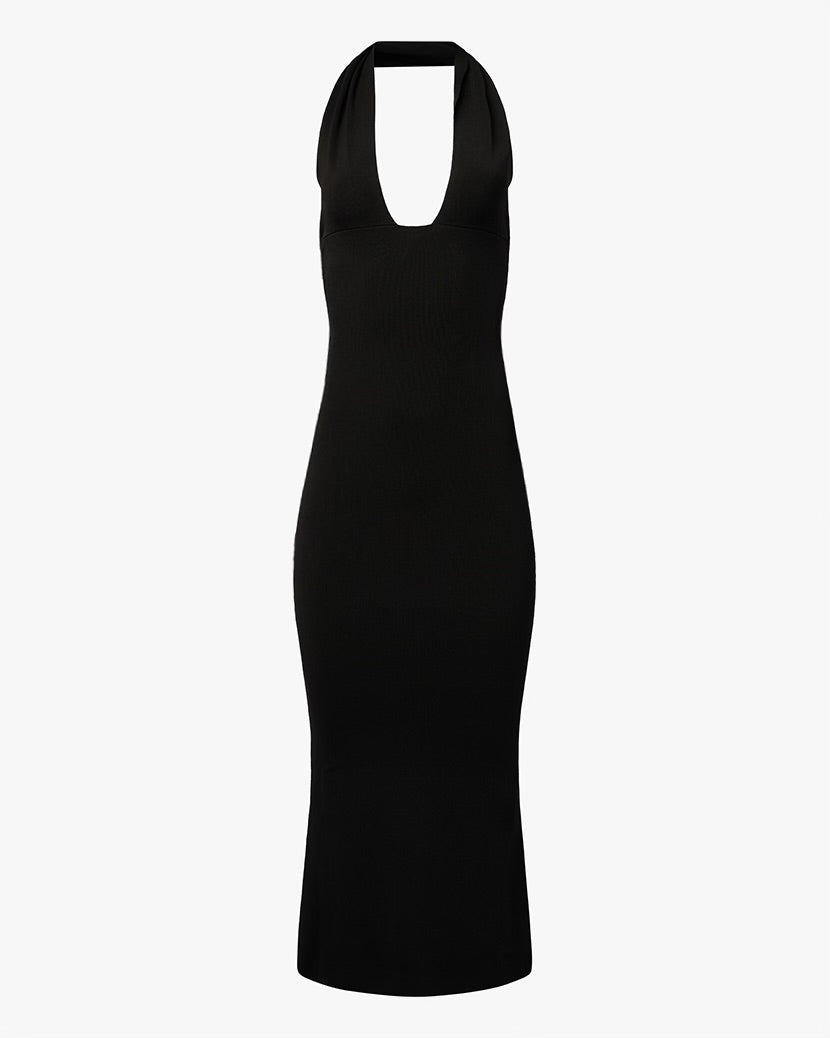 Knit Halter Maxi Dress