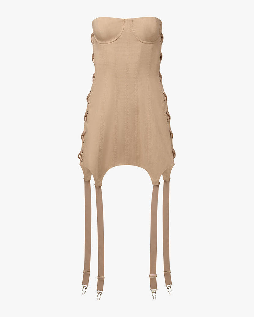 Corset Garter Mini Dress