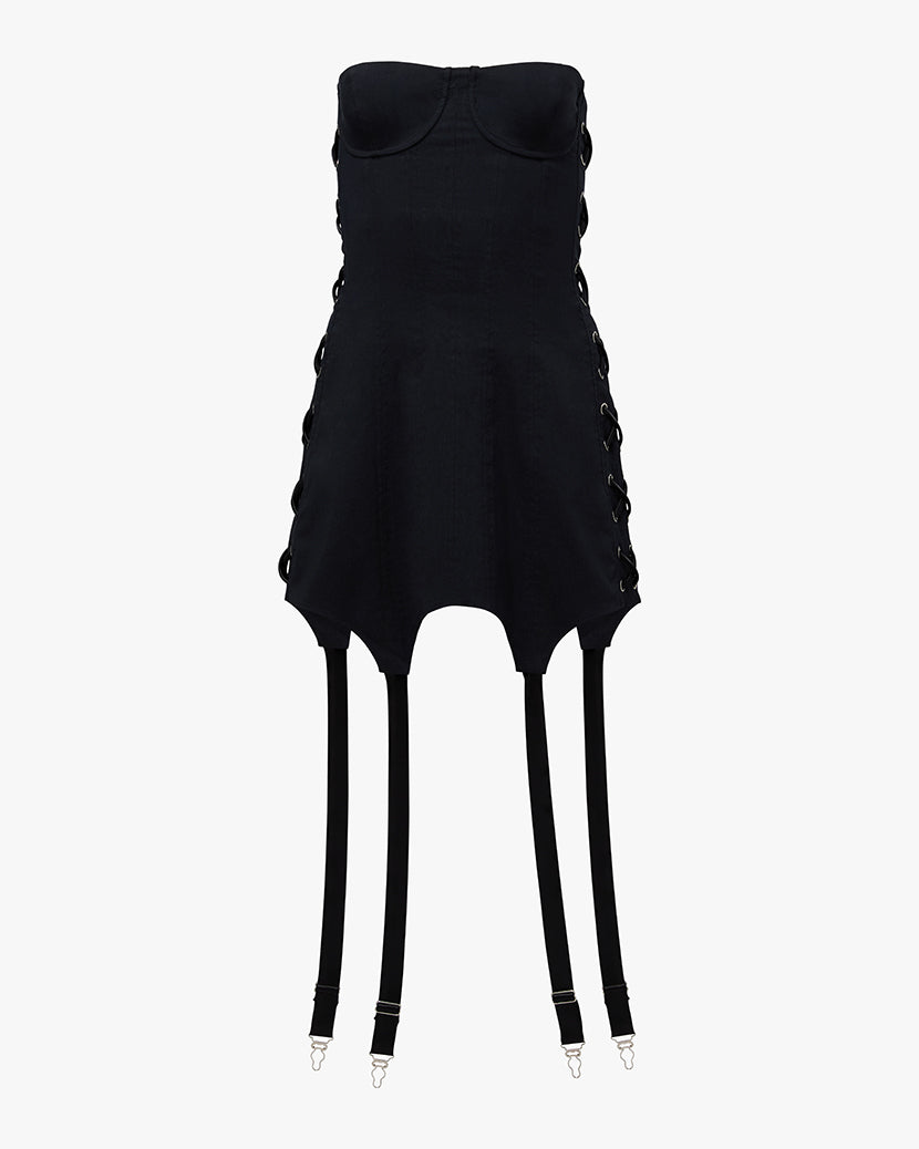 Corset Garter Mini Dress