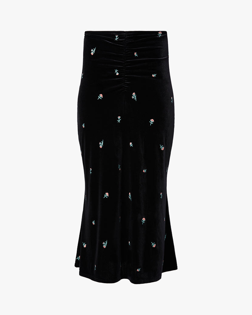 Ruched Midi Skirt