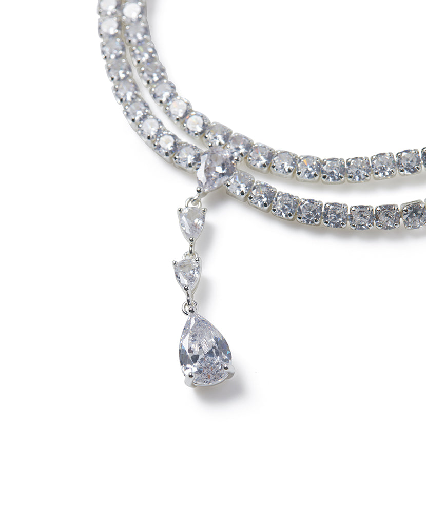 Adjustable Pear Crystal Arm Cuff