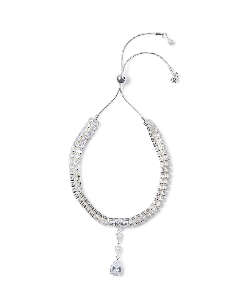 Adjustable Pear Crystal Arm Cuff