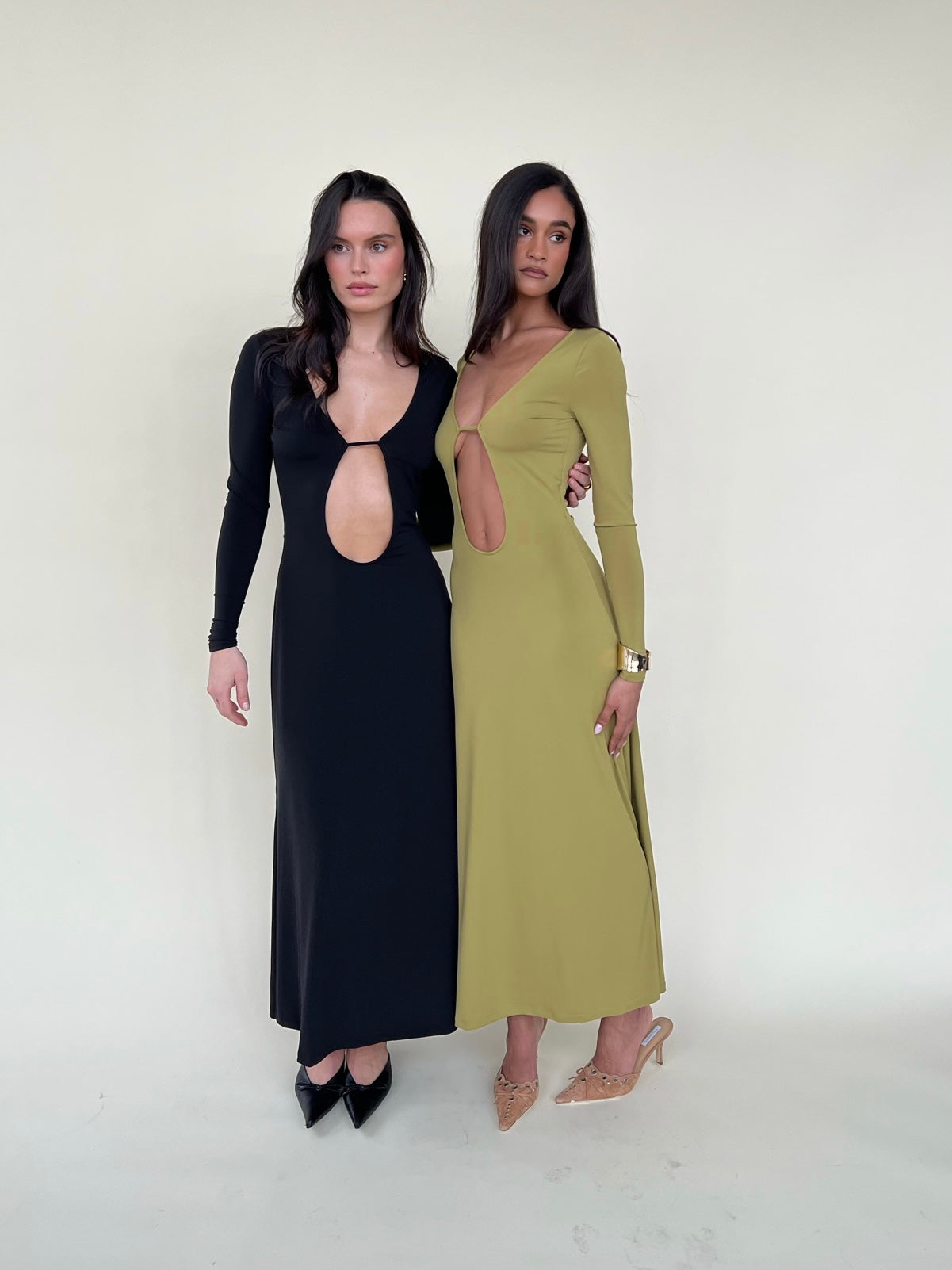 Long Sleeve Cutout Maxi Dress