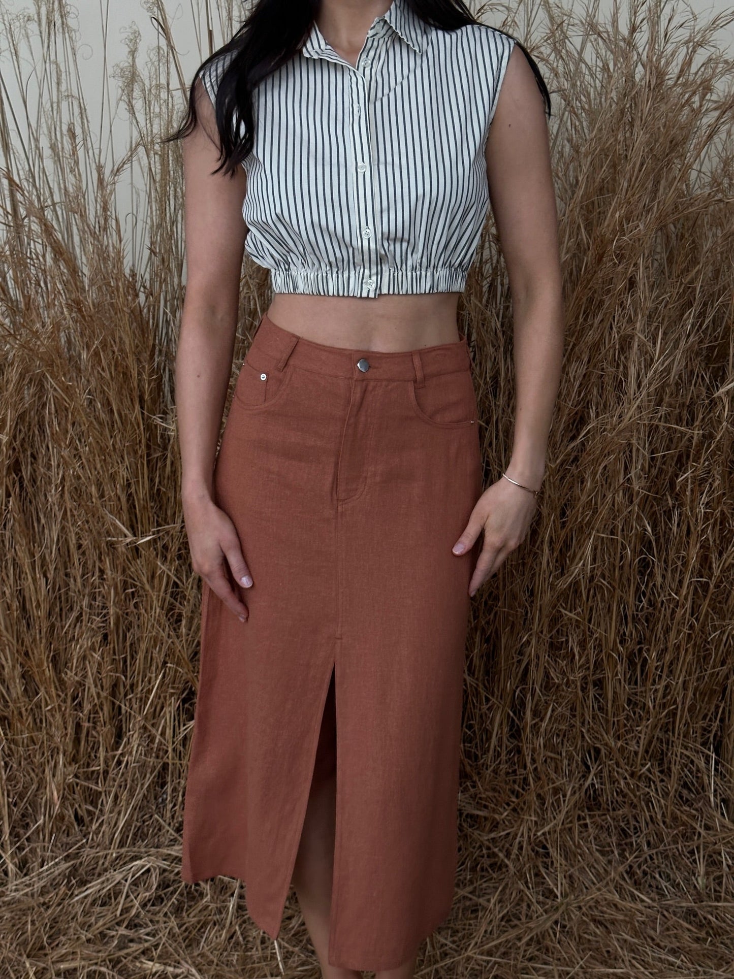 Sleeveless Popover Shirt