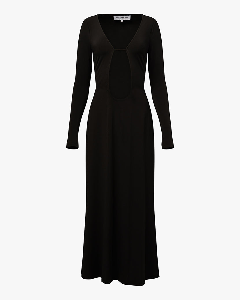 Long Sleeve Cutout Maxi Dress