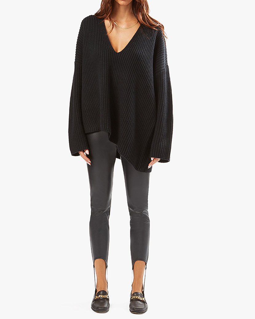 Vegan Leather Stirrup Legging