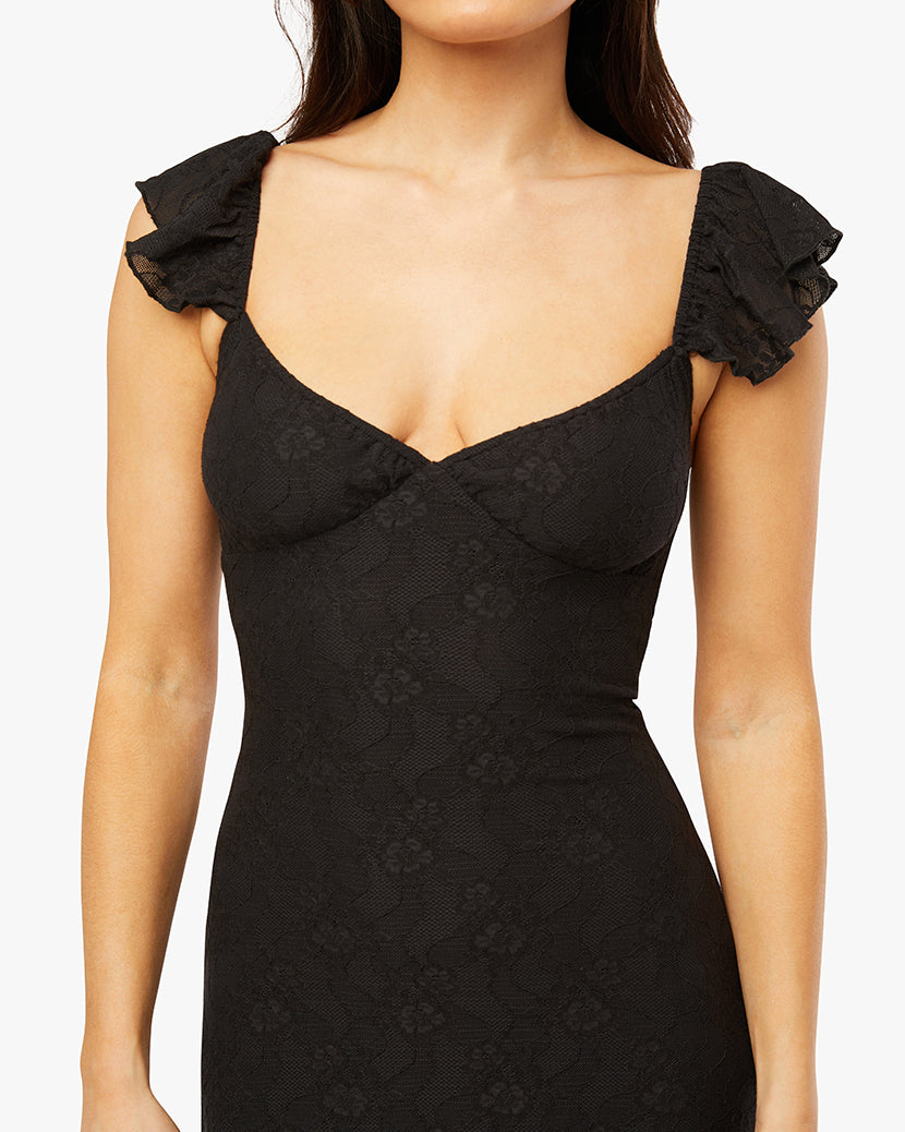 Asymmetrical Lace Mini Dress