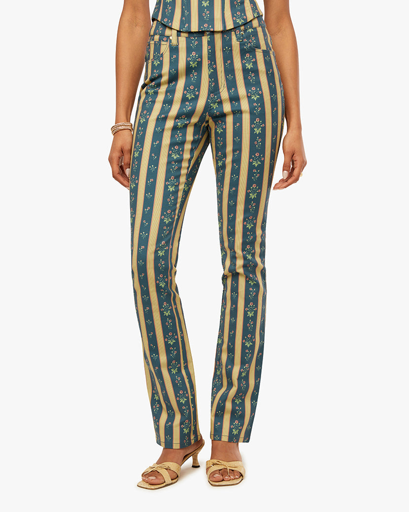 Mid Rise Ankle Flare Pant