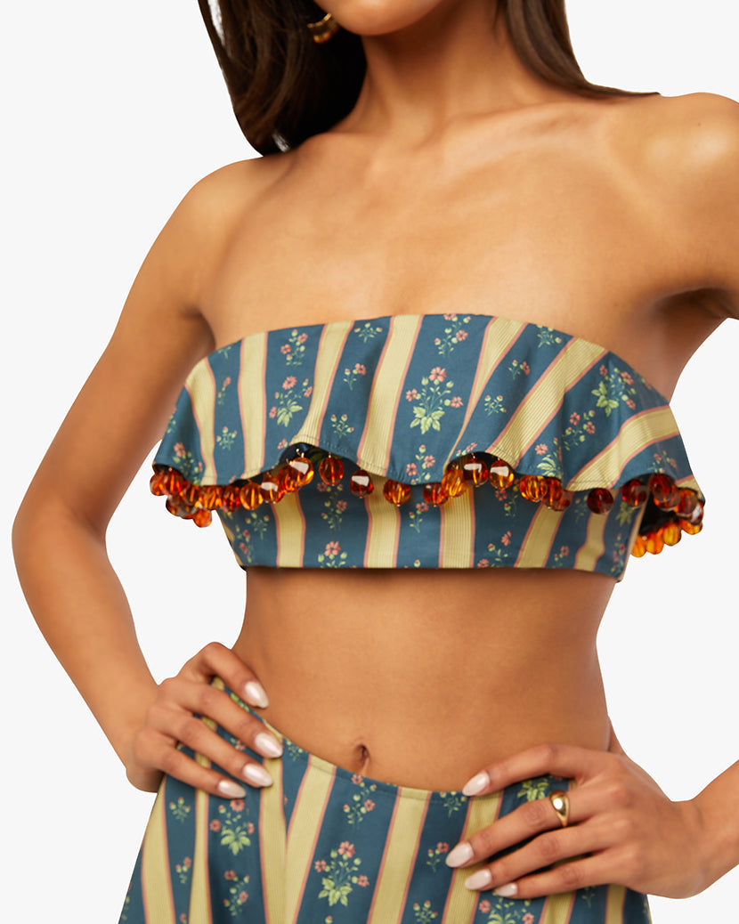 Ruffle Bandeau Top