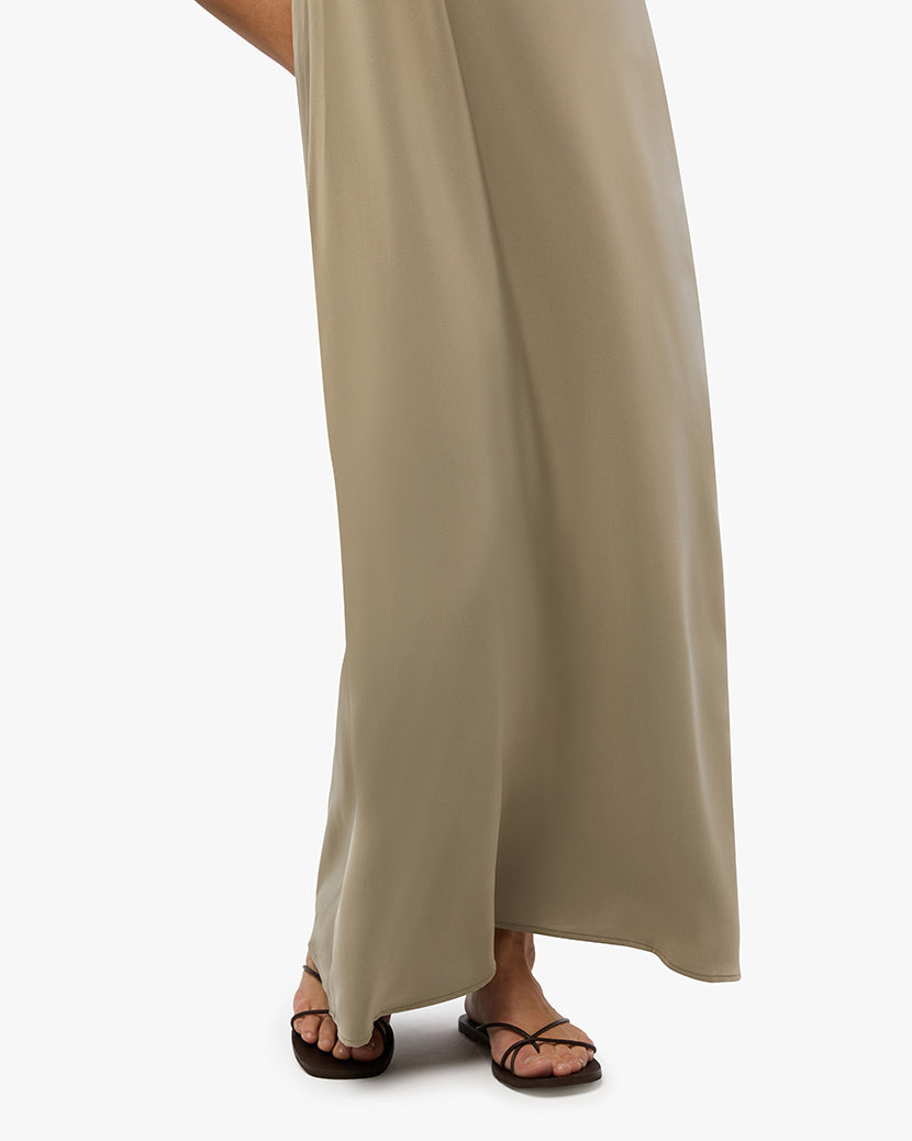 Halter Deep V Maxi Dress