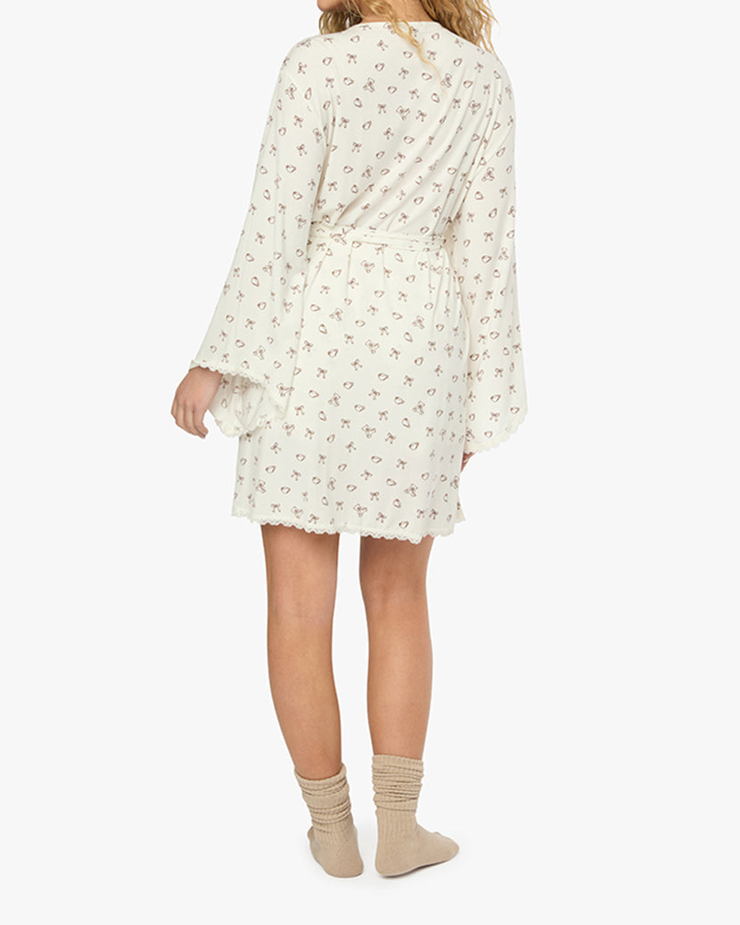 Lace Trim Robe