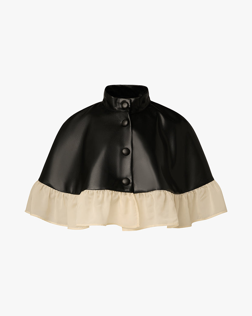 Ruffle Cropped Cape