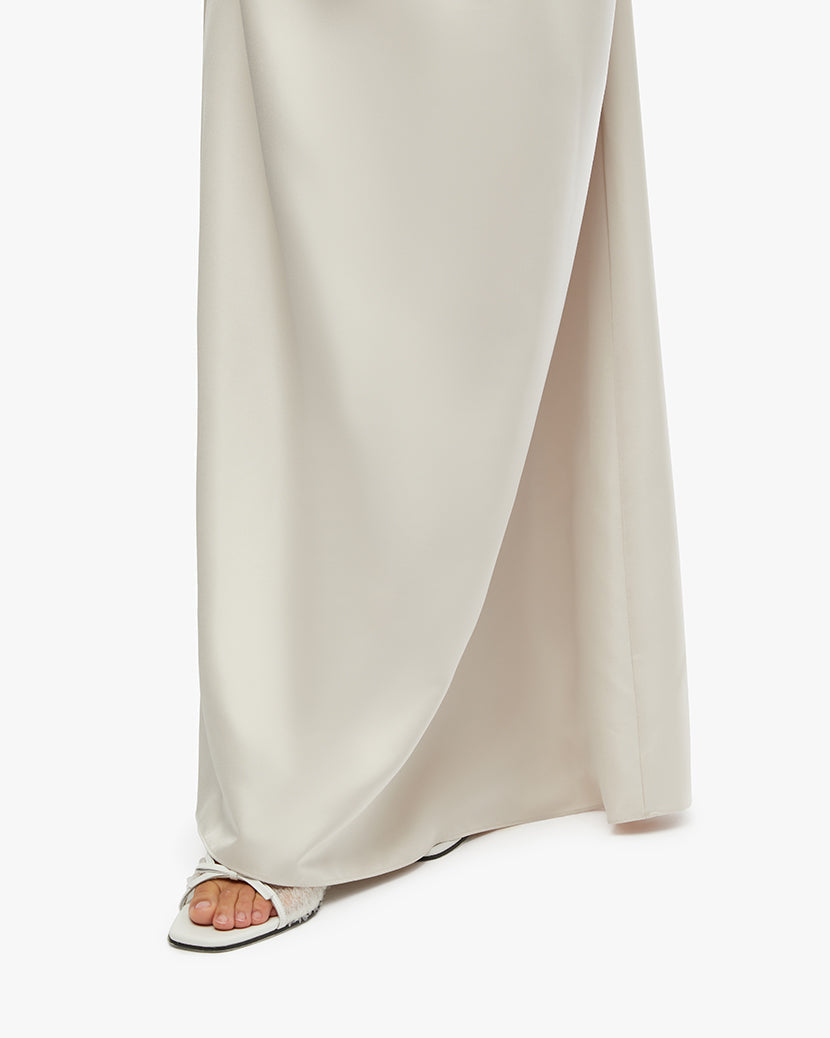 Ruffle Bib Maxi Dress