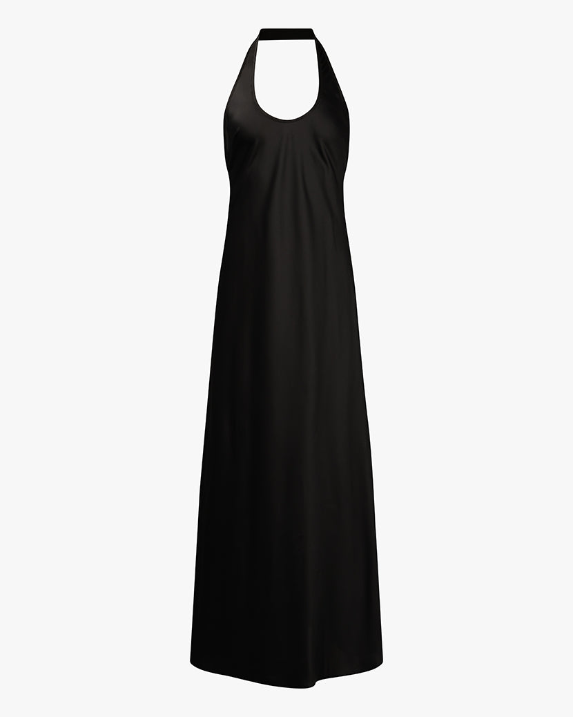 Halter Scoop Midi Dress