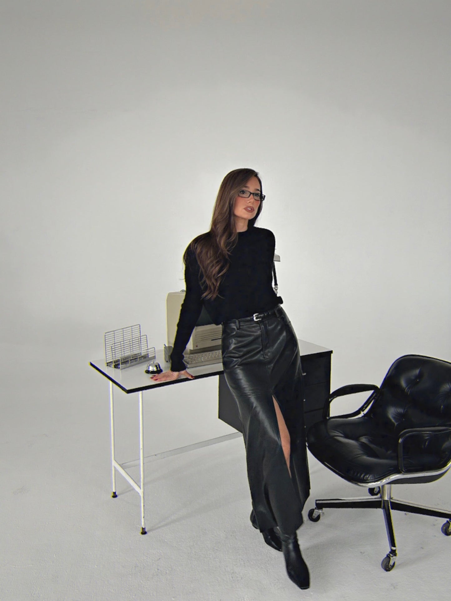 Vegan Leather Maxi Skirt