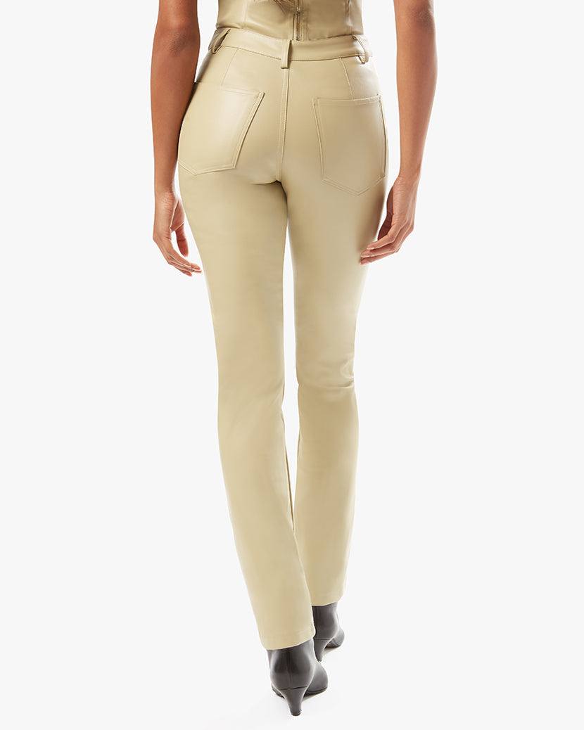 Vegan Leather Kick Flare Pant