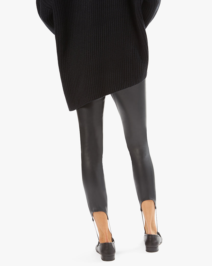 Vegan Leather Stirrup Legging