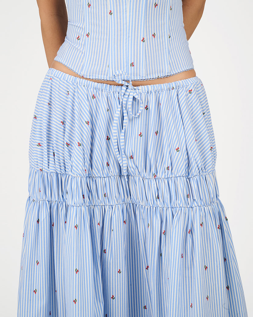 Tiered Midi Skirt