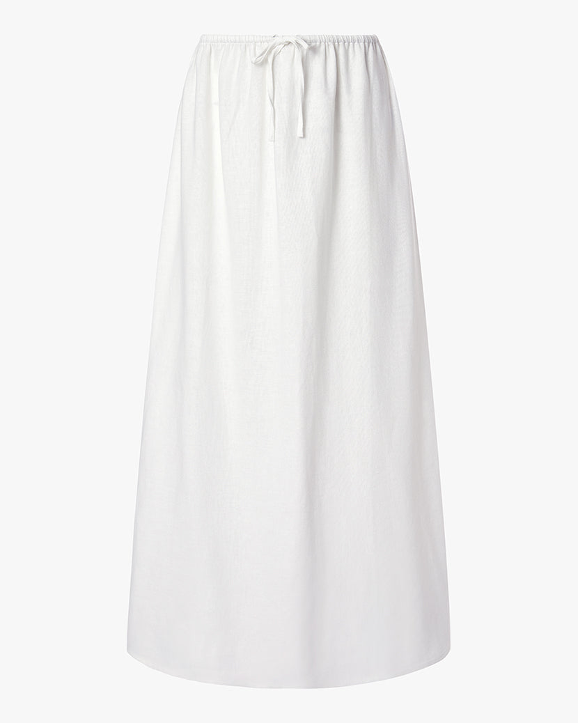 Tie Waist Linen Skirt