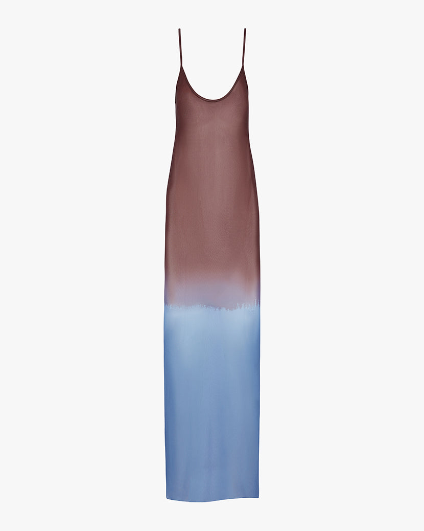 Mesh Scoop Maxi Slip Dress