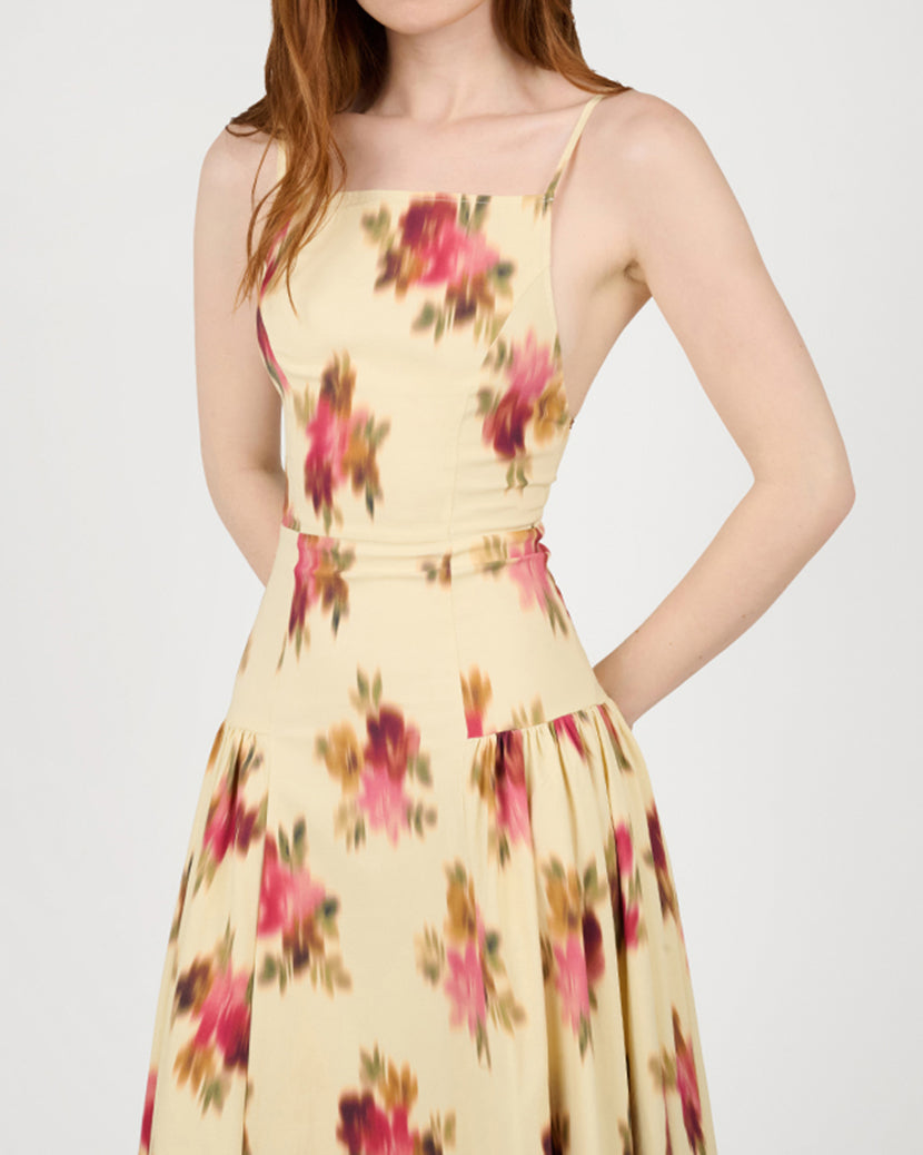 Flare Panel Midi Dress