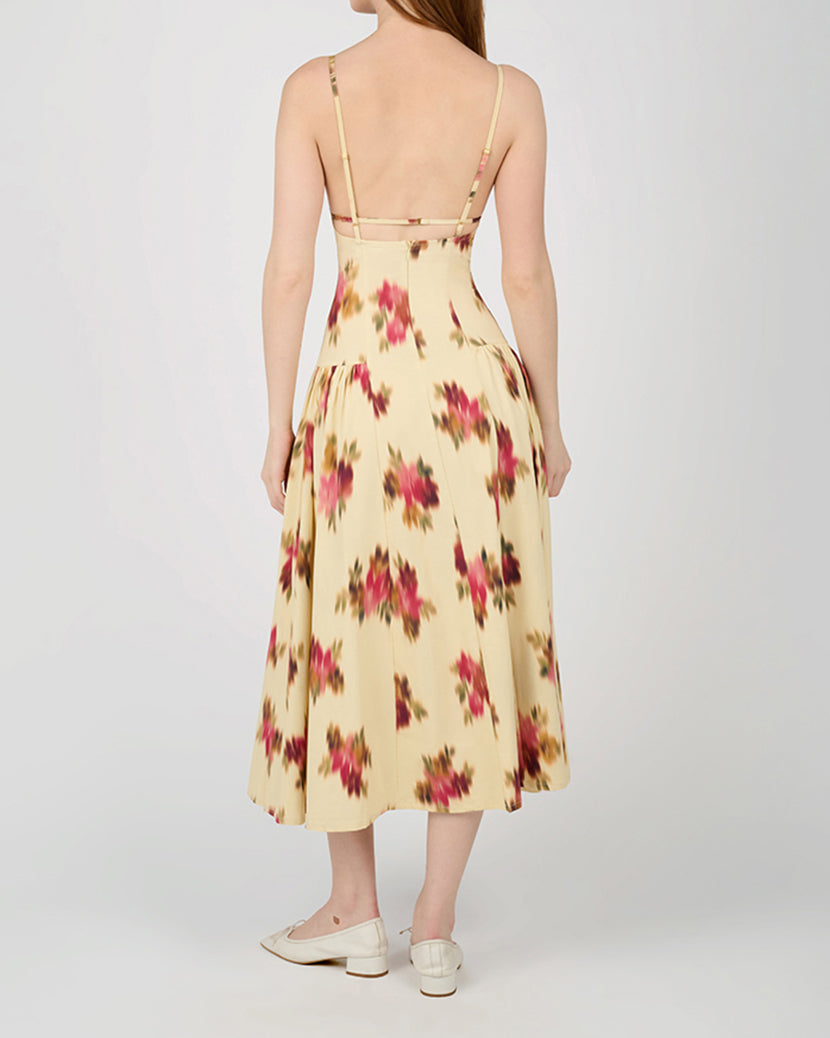 Flare Panel Midi Dress