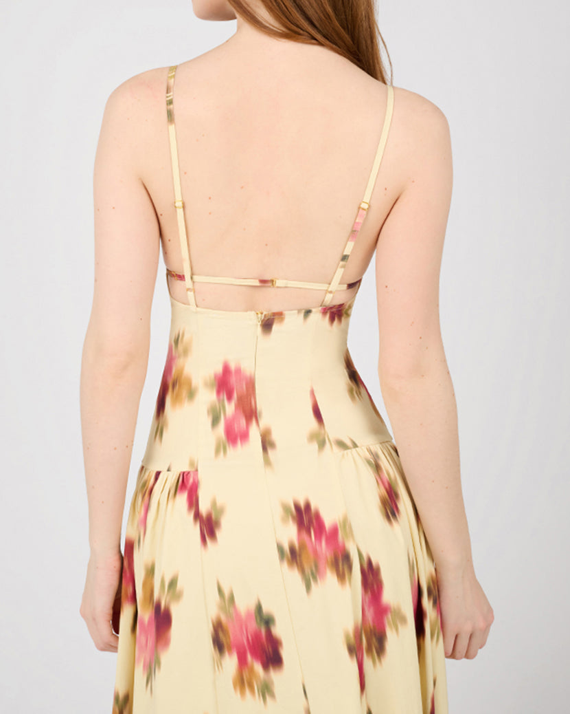 Flare Panel Midi Dress