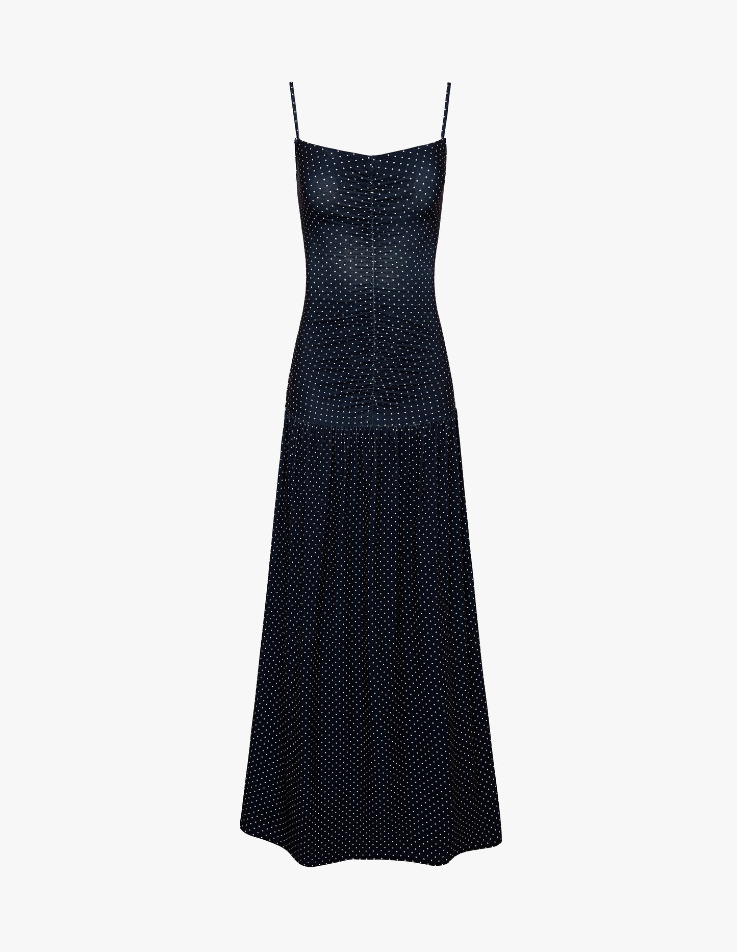 Ruched Front Scoop Maxi Dress