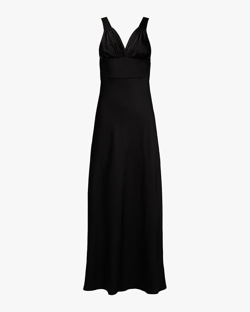 Ruched Cup Slip Maxi Dress