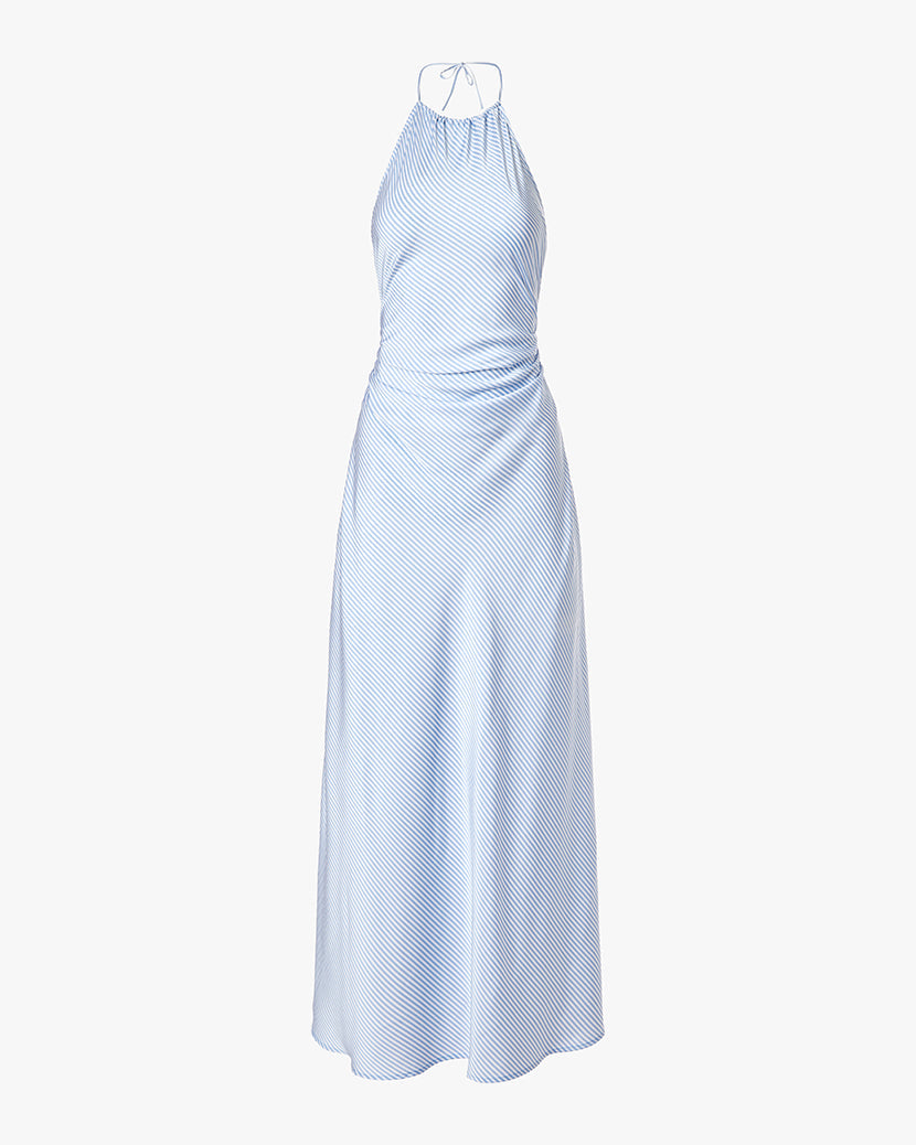 Halter Tie Neck Maxi Dress