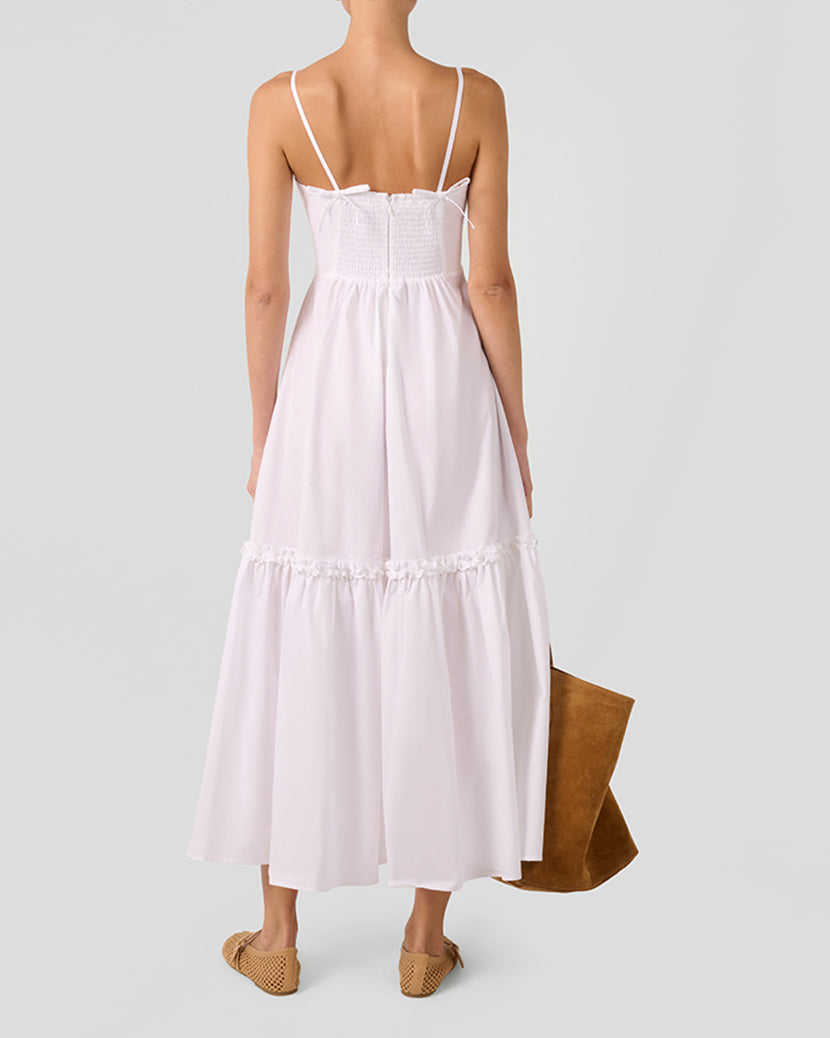 Ruffle Flare Midi Dress