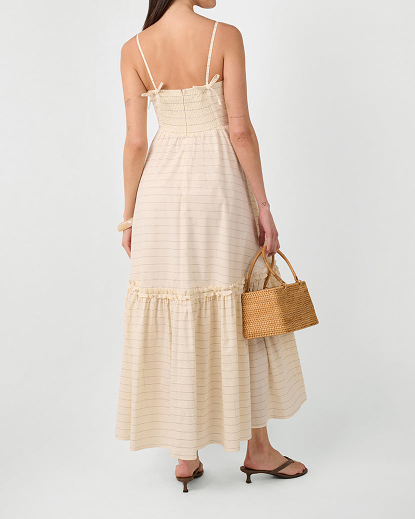Ruffle Flare Midi Dress