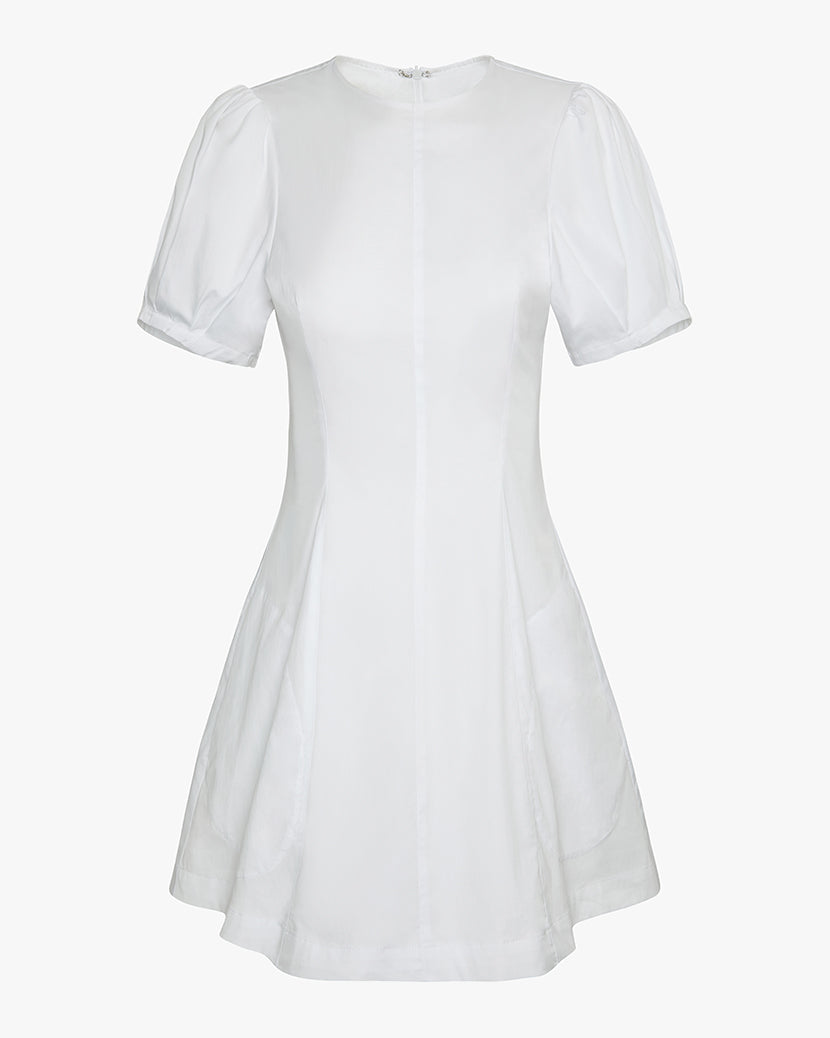 Puff Sleeve Peplum Mini Dress