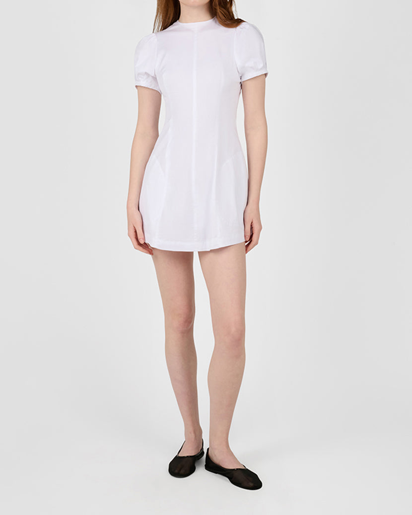 Puff Sleeve Peplum Mini Dress