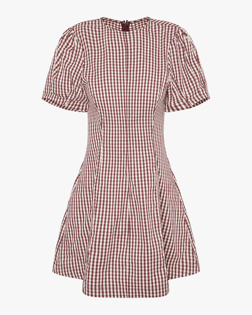 Puff Sleeve Peplum Mini Dress