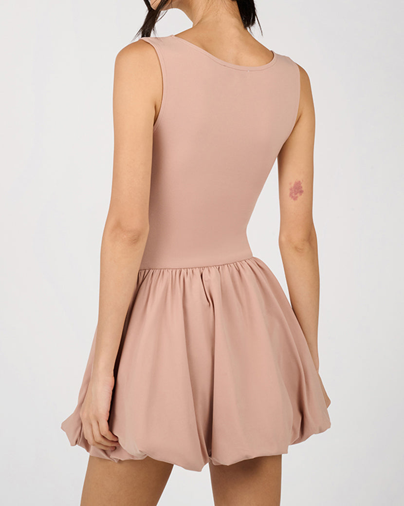 Deep V Waist Bubble Dress