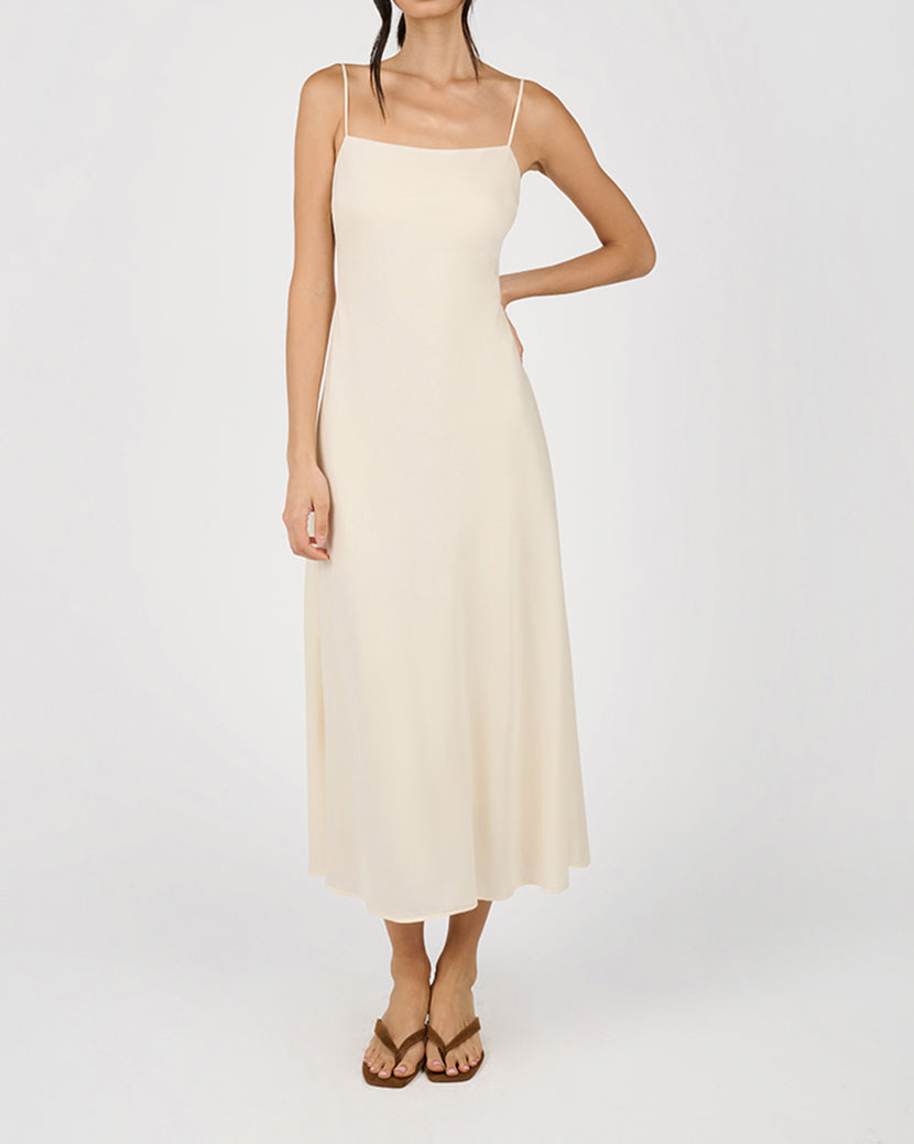 Ruffle Shawl Collar Maxi Dress