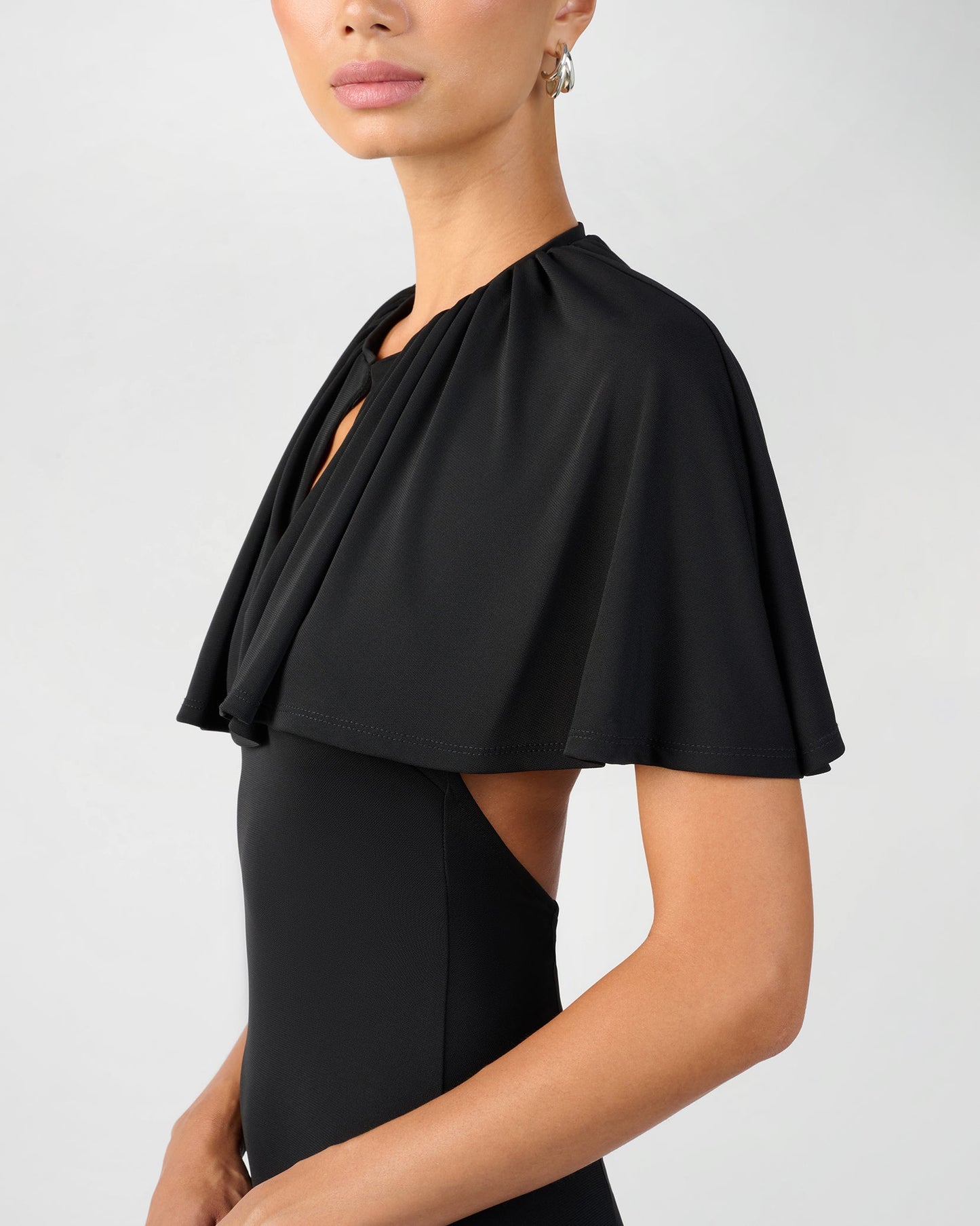 Cape Midi Dress