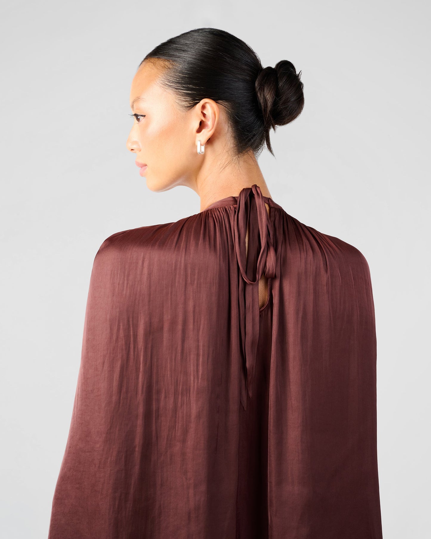 Halter Cape Midi Dress