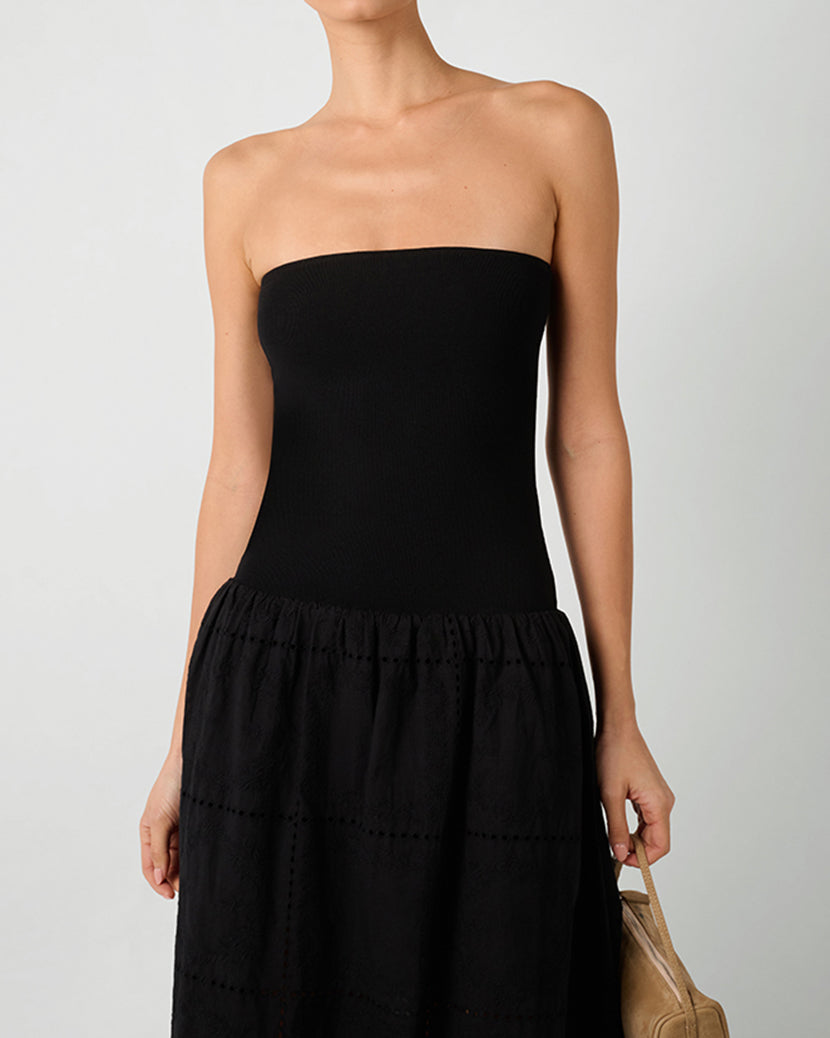 Ribbed Cotton Midi Dress