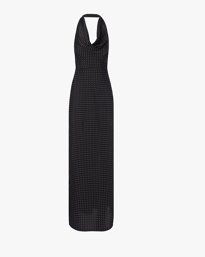 Cowl Halter Maxi Dress